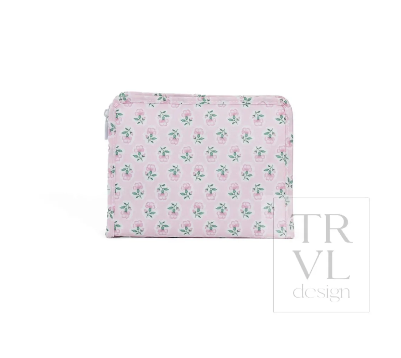TRVL Design - ROADIE SMALL ZIP POUCH - PETITE FLEUR PINK TRVL Design - ROADIE SMALL ZIP POUCH - PETITE FLEUR PINK