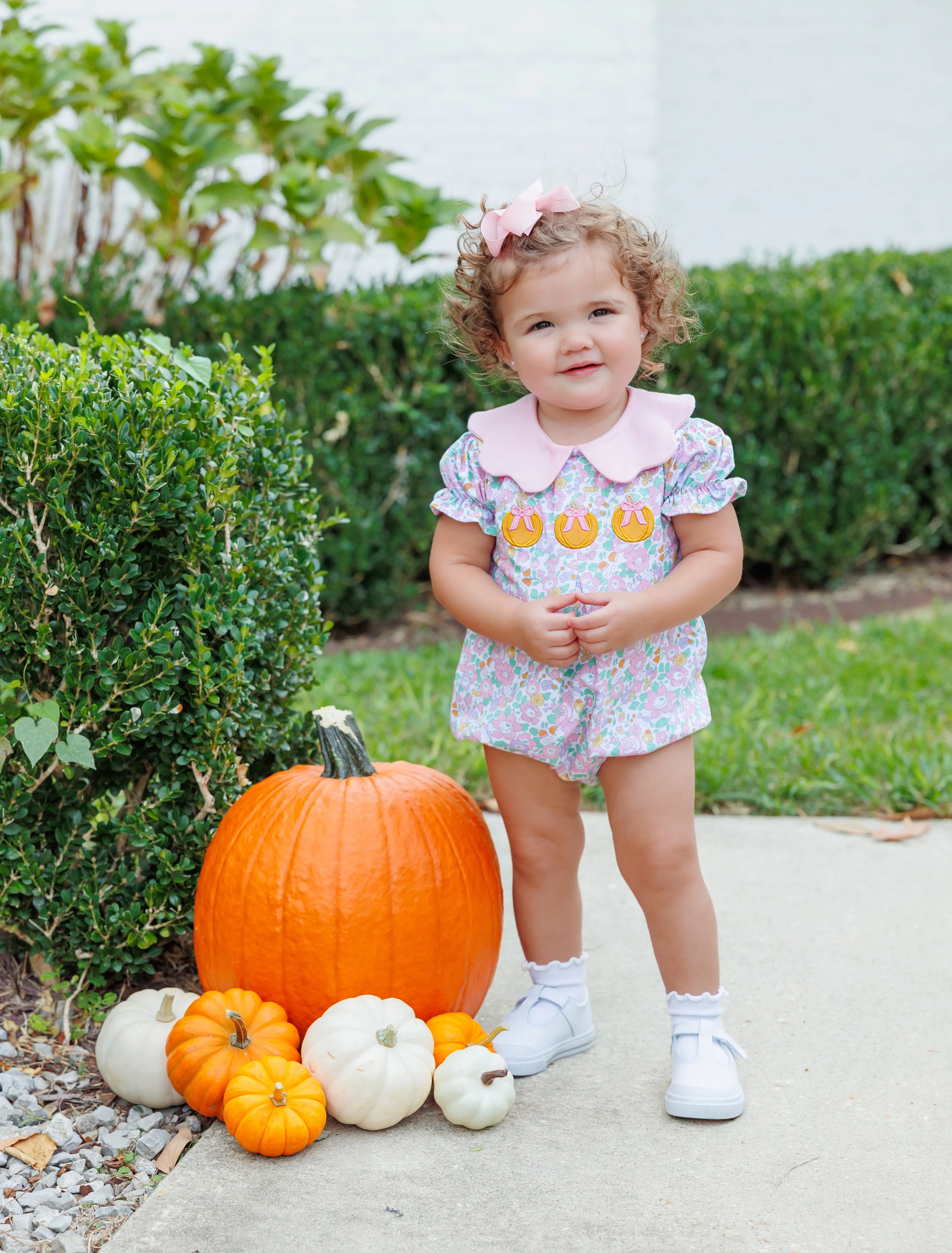 Trotter Street Kids - Pumpkin Floral Bubble