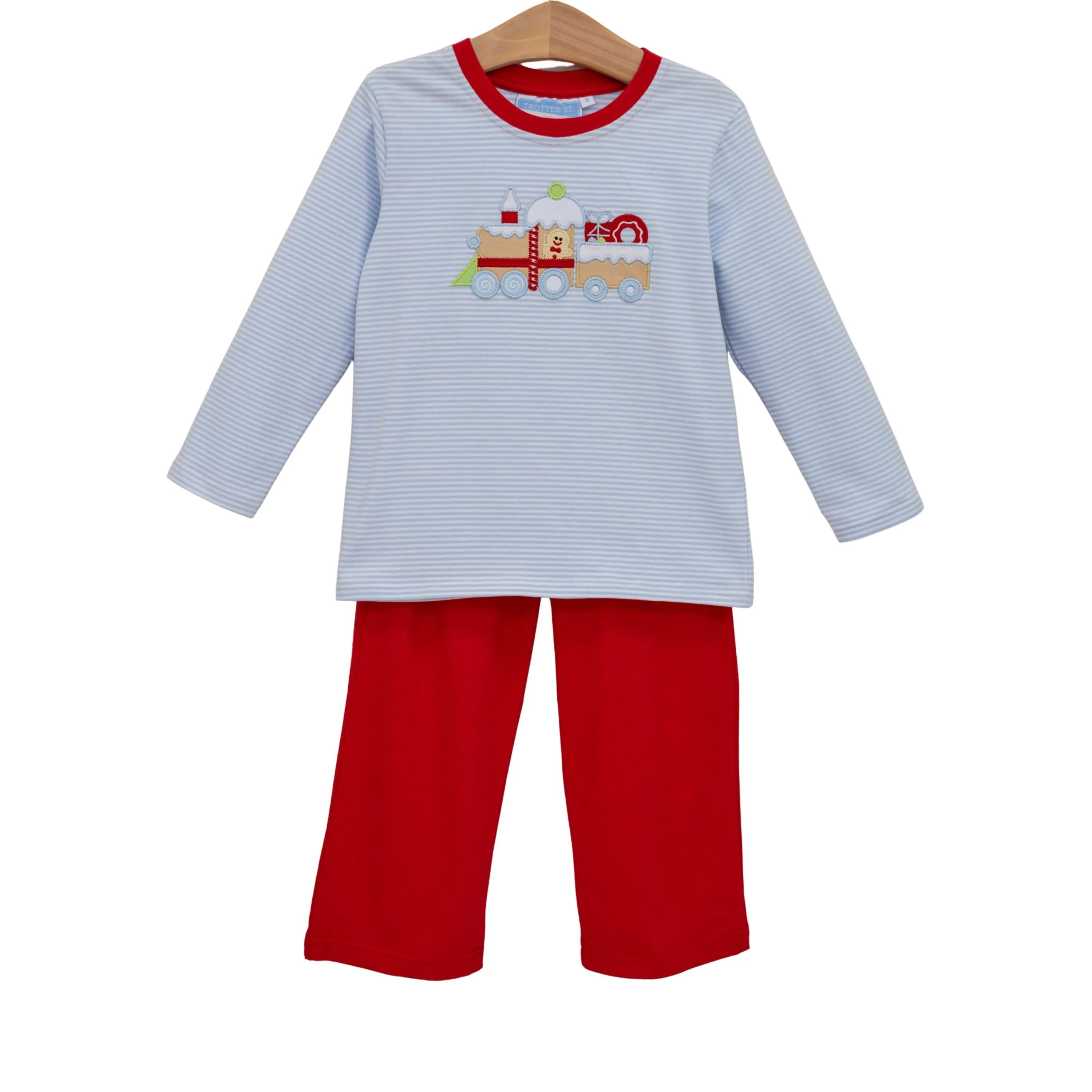 Trotter Street Kids - Gingerbread Train Pant Set