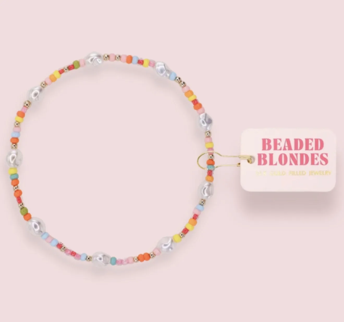 Beaded Blondes - Snowcone Sprinkle Pearl Anklet Beaded Blondes - Snowcone Sprinkle Pearl Anklet