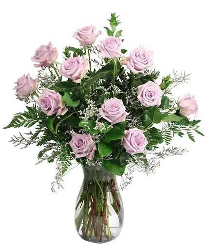 Lilac Dozen Rose Arrangement Lilac Dozen Rose Arrangement