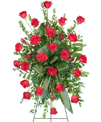Crimson Departure Standing Spray Crimson Departure Standing Spray