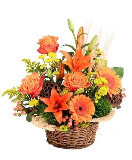 Spirited Citrus Basket Arrangement