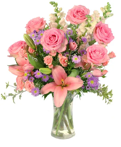 Rose's Blush Vase Arrangement Rose's Blush Vase Arrangement