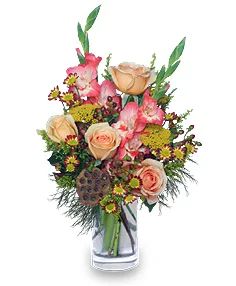 PEACHY KEEN Vase of Flowers