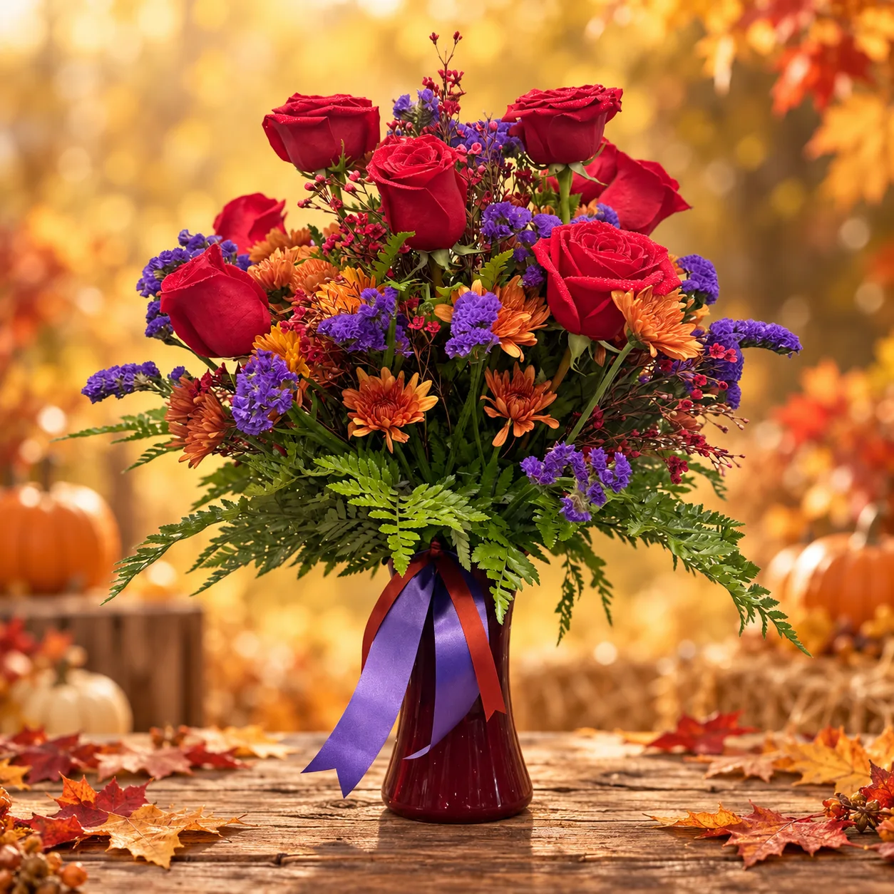 Fall Romance Vase Arrangement Fall Romance Vase Arrangement