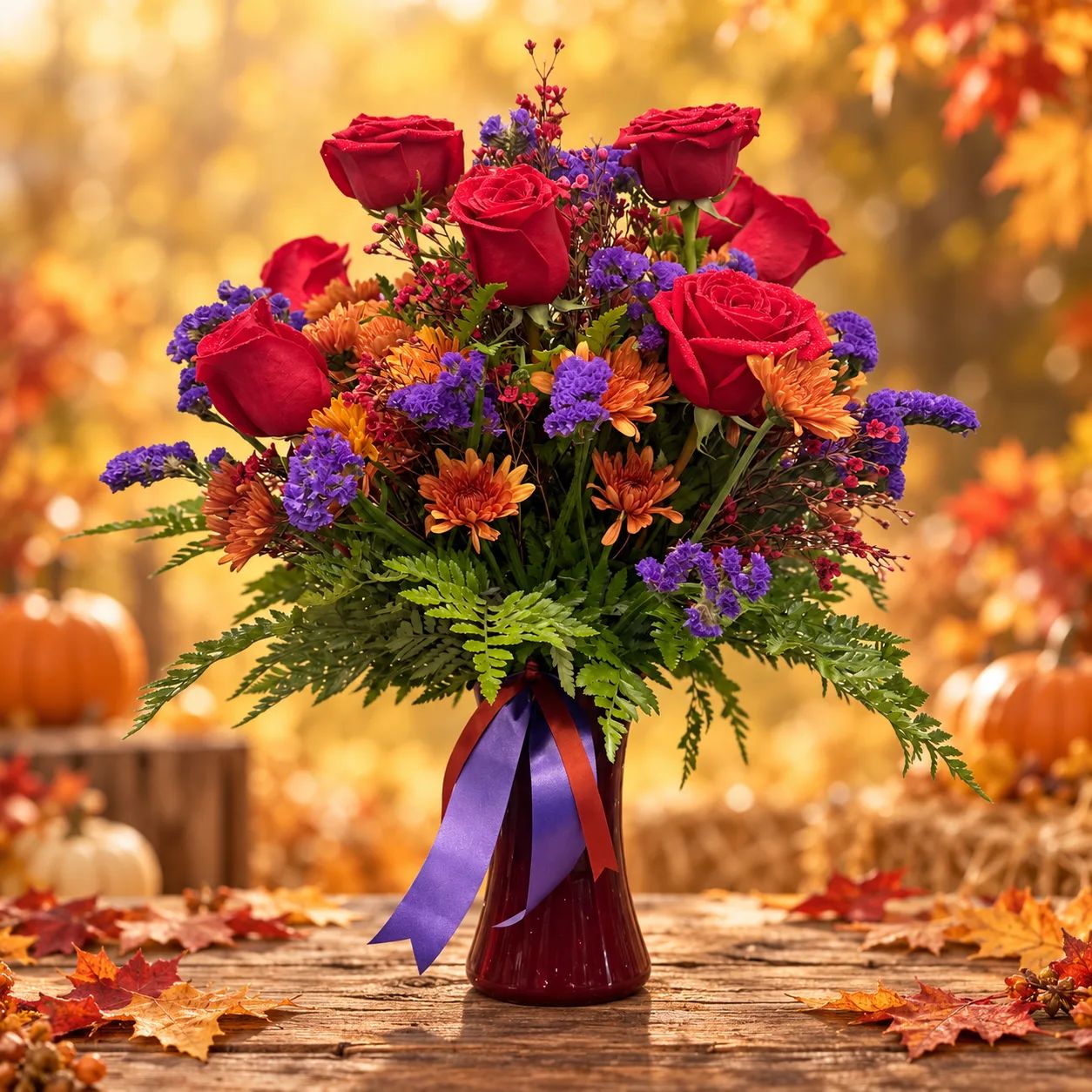 Fall Romance Vase Arrangement