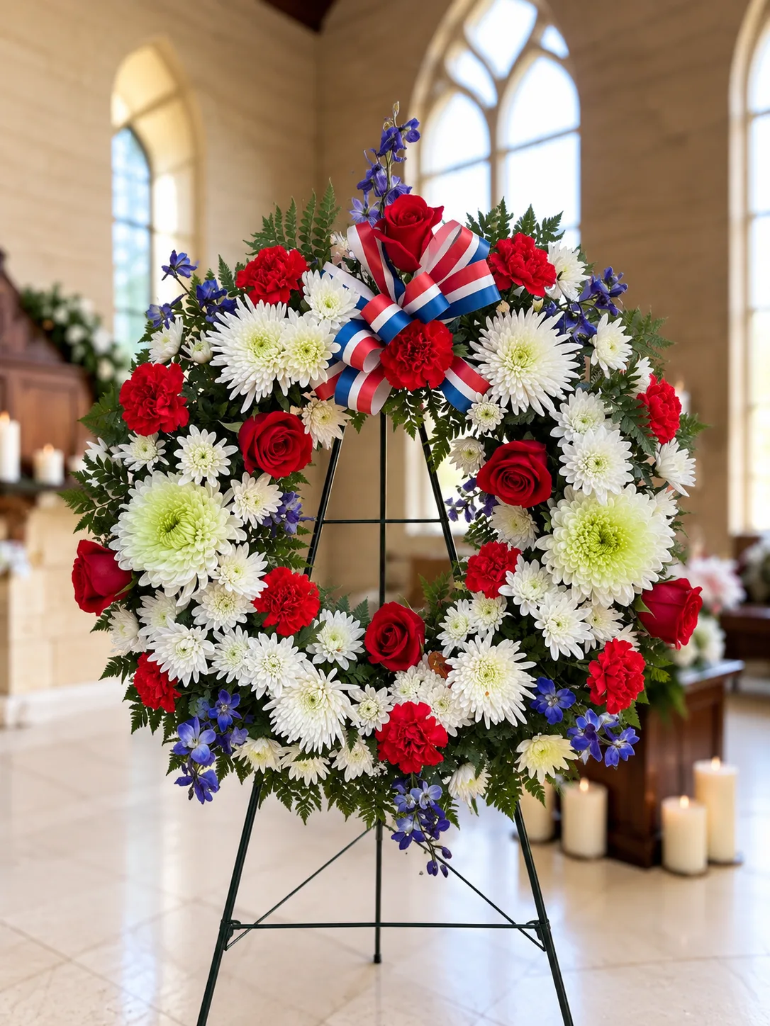 Patriotic Passion Standing Wreath Patriotic Passion Standing Wreath