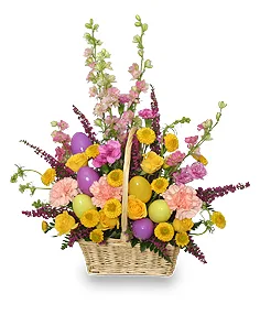 Easter Egg Hunt Spring Flower Basket Easter Egg Hunt Spring Flower Basket