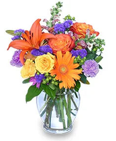 SUNSET WALTZ Vase of Flowers SUNSET WALTZ Vase of Flowers