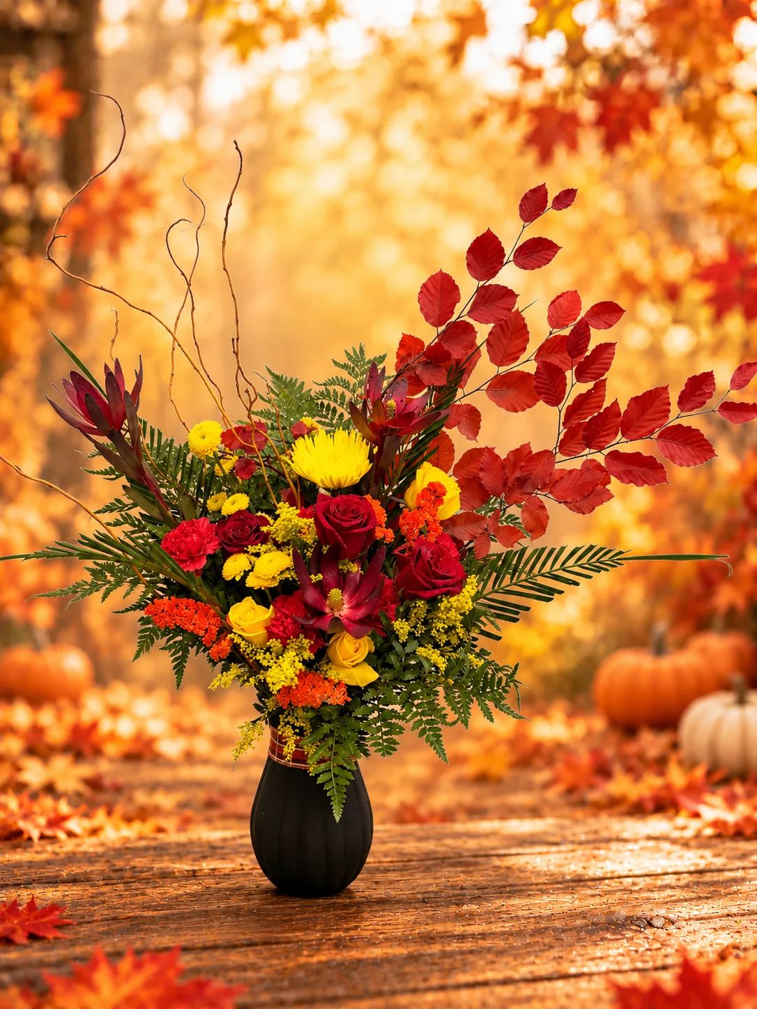 Autumn Ember Vase Arrangement