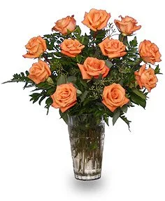 Orange Blossom Special Vase of Orange Roses Orange Blossom Special Vase of Orange Roses