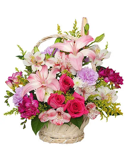 Straight From The Heart Basket Arrangement Straight From The Heart Basket Arrangement