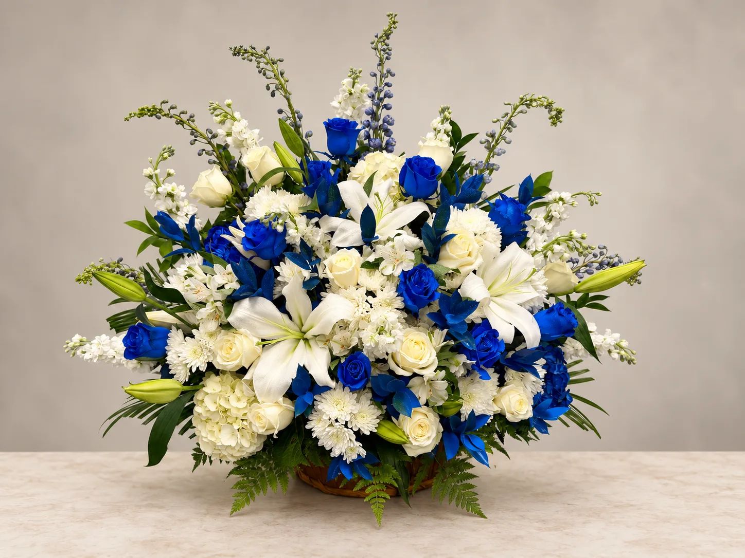 Luxury Blue & White Basket