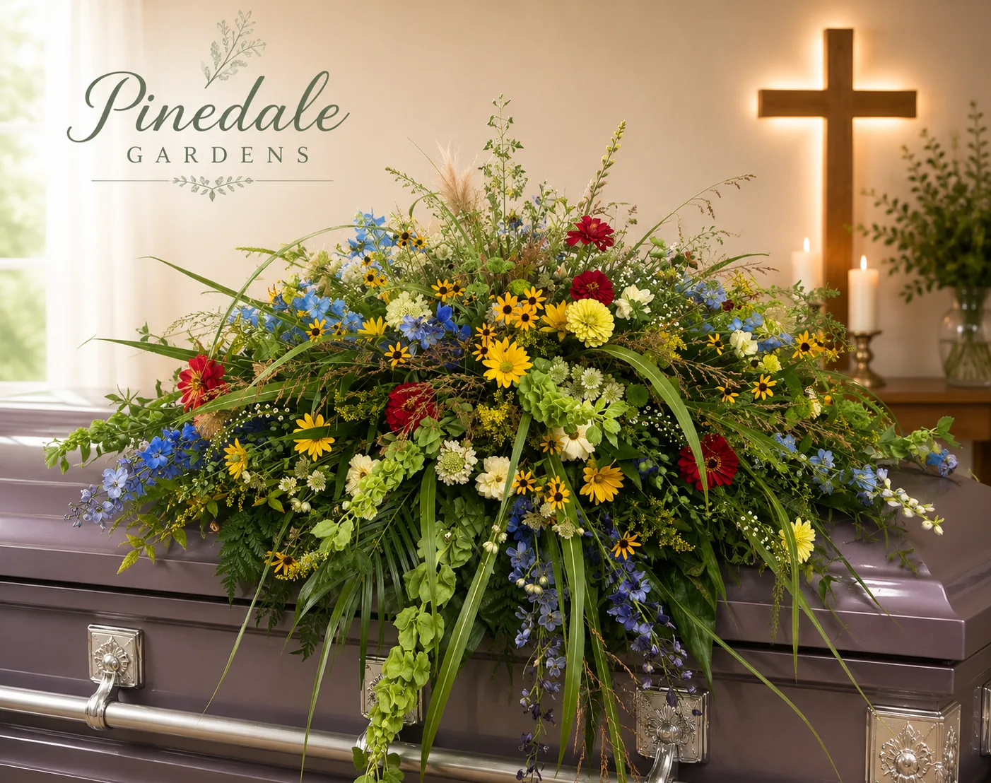 Wild Flower Field Casket Spray Wild Flower Field Casket Spray