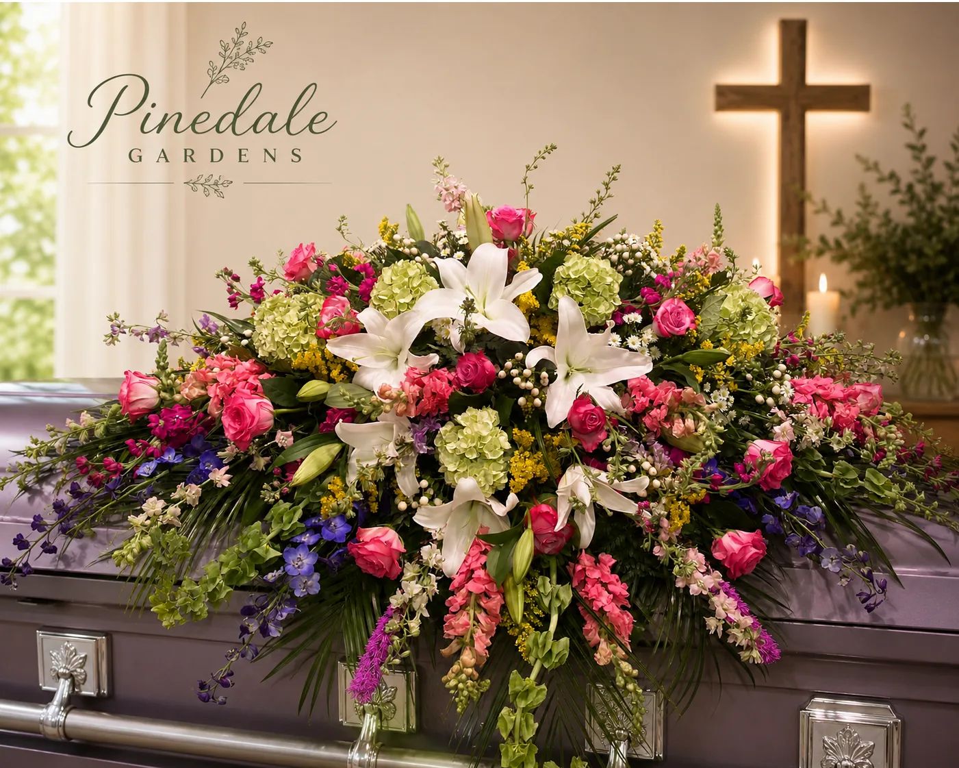 Spring Meadow Casket Spray