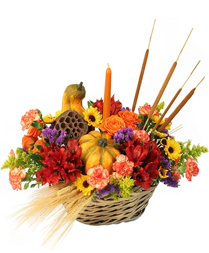 Gourd-eous Blooms Basket Arrangement Gourd-eous Blooms Basket Arrangement