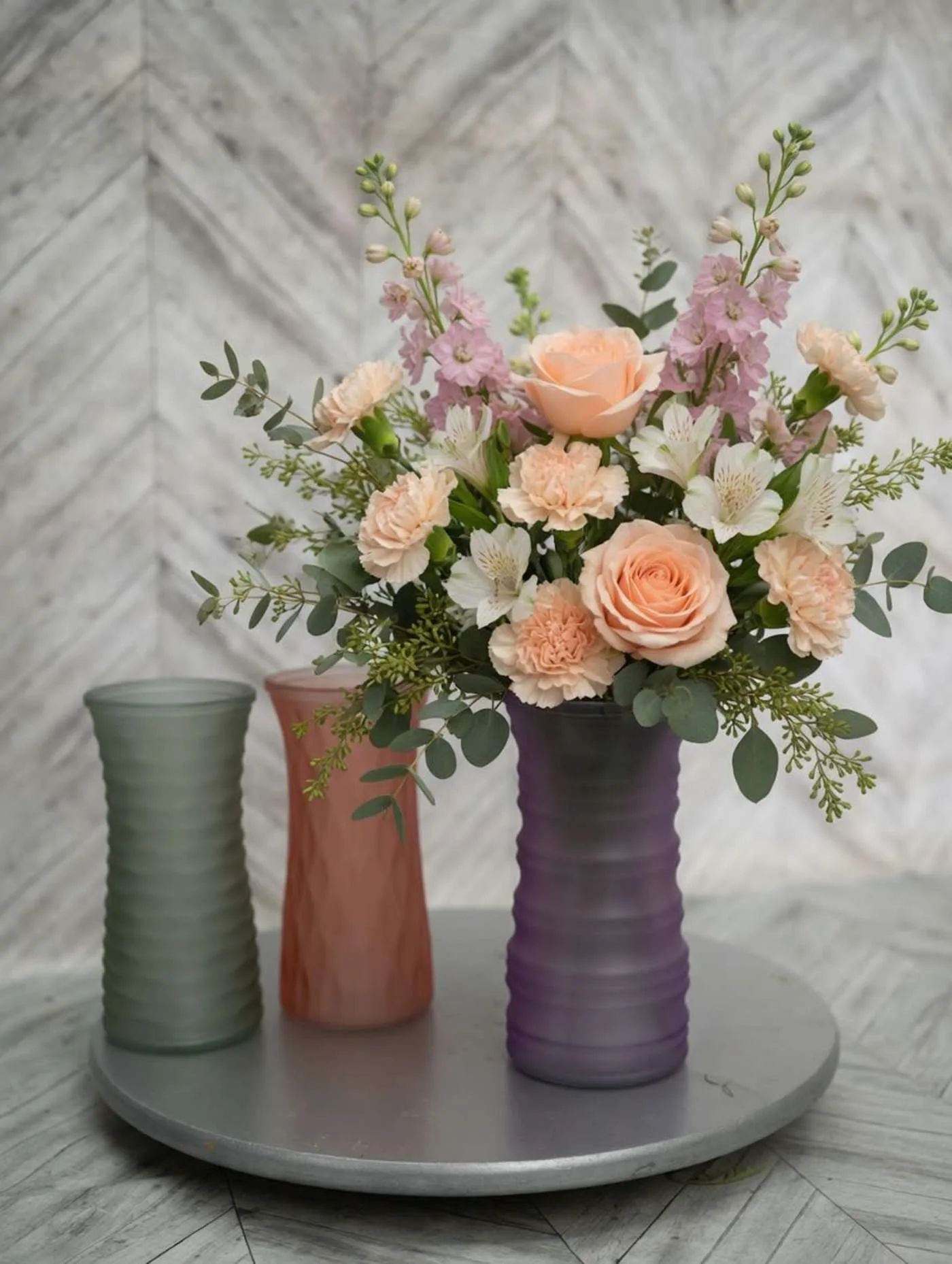 Mom's Blushing Breeze - Please choose vase color in "Notes for Florist" upon checkout