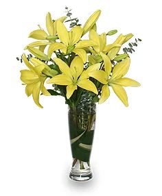 LILIES AMARILLAS HERMOSAS Arreglo Floral
