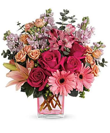 Painterly Pink Bouquet all around