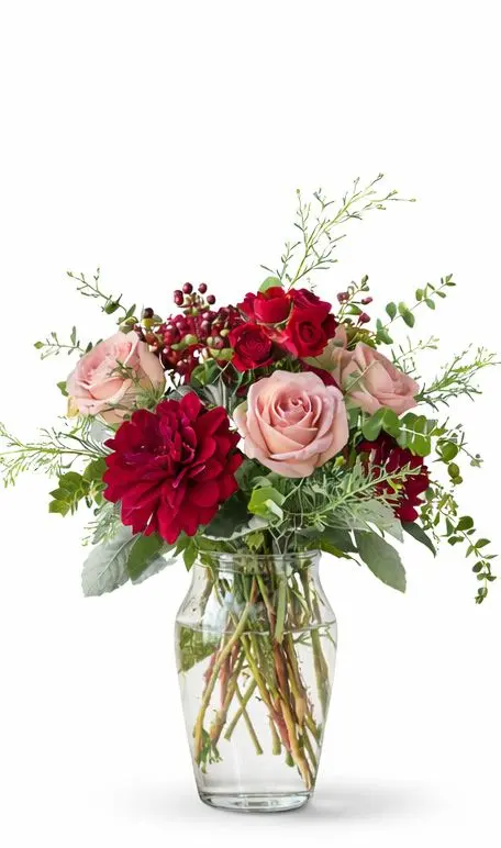 Crimson Blush Garden Bouquet Crimson Blush Garden Bouquet