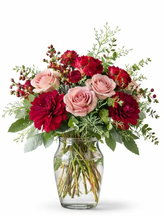 Crimson Blush Garden Bouquet Crimson Blush Garden Bouquet