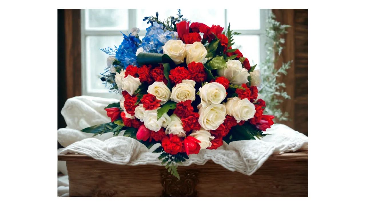 Patriotic Tribute Casket Spray