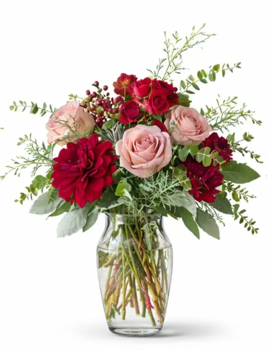 Crimson Blush Garden Bouquet Crimson Blush Garden Bouquet