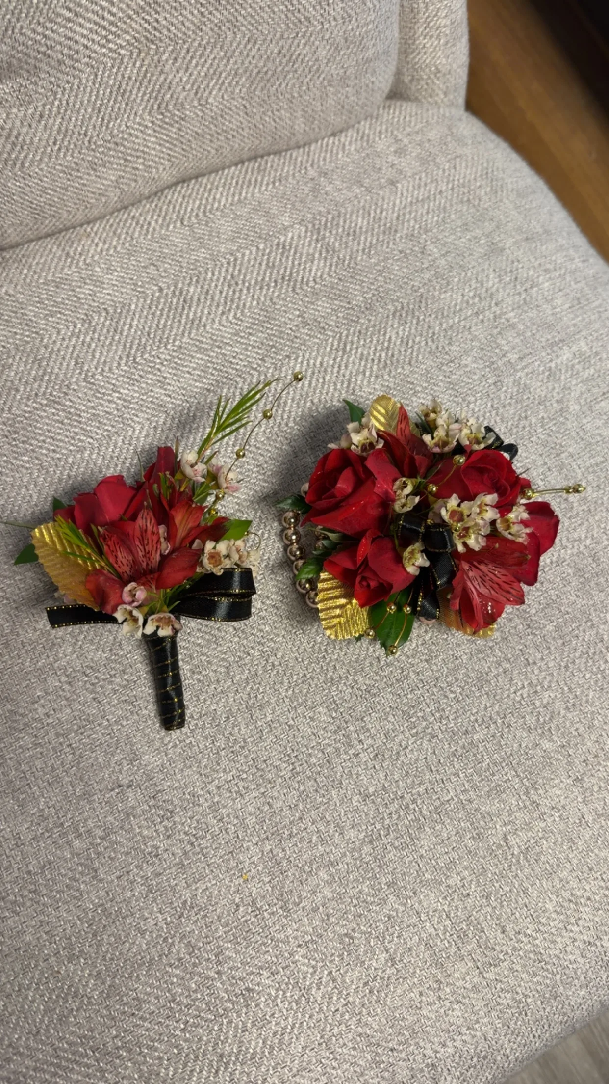 Wrist Corsage & Boutonniere Set Pick Your Colors Wrist Corsage & Boutonniere Set Pick Your Colors