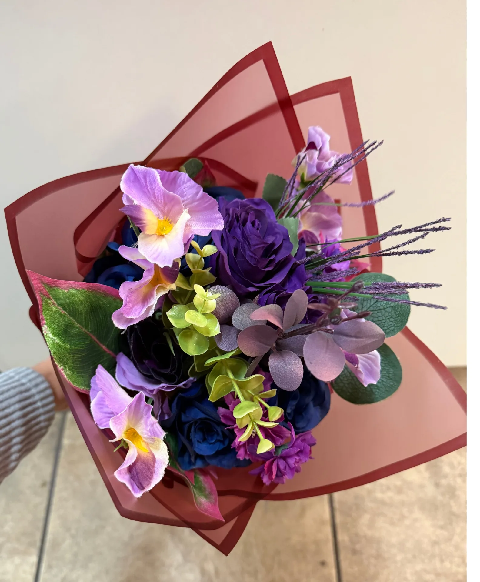 Silk Wrapped Bouquet Faux Flowers Silk Wrapped Bouquet Faux Flowers