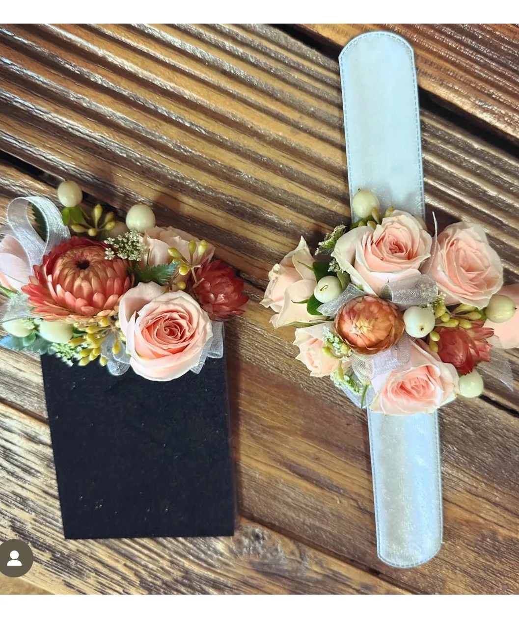 Wrist Corsage & Pocket Square Set Pick Your Colors Wrist Corsage & Pocket Square Set Pick Your Colors