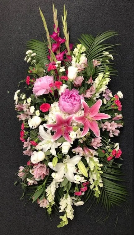 Sympathy-Funeral Pink/Purple Standing Spray Sympathy-Funeral Pink/Purple Standing Spray