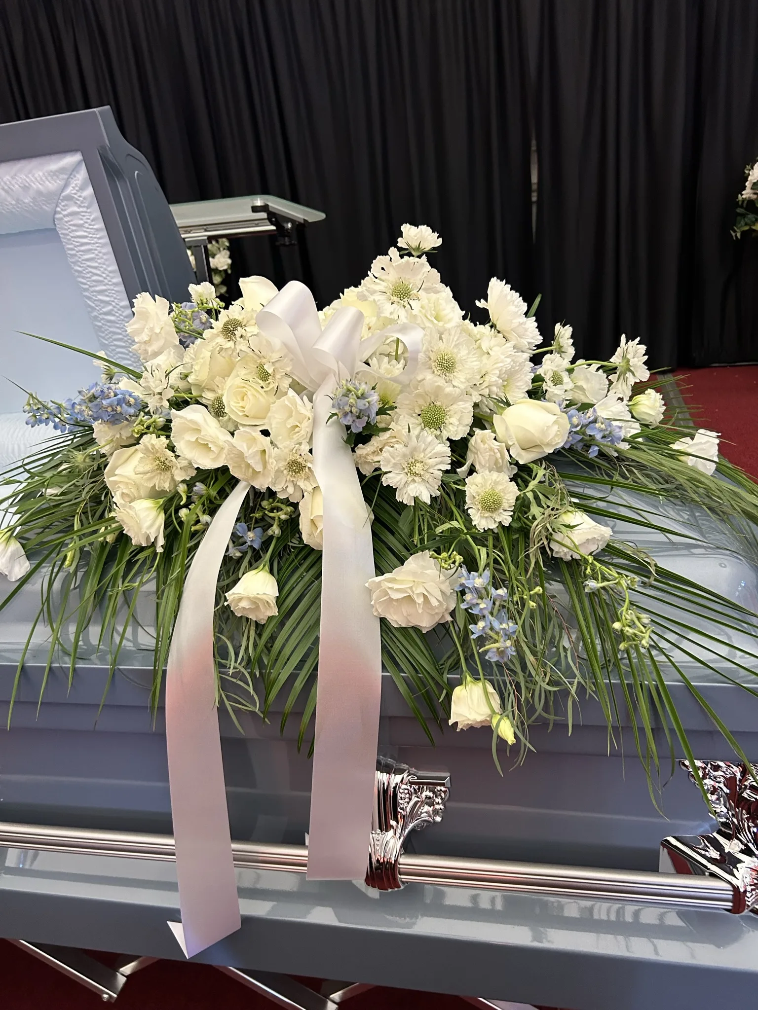 Sympathy-Funeral White Casket Spray Sympathy-Funeral White Casket Spray