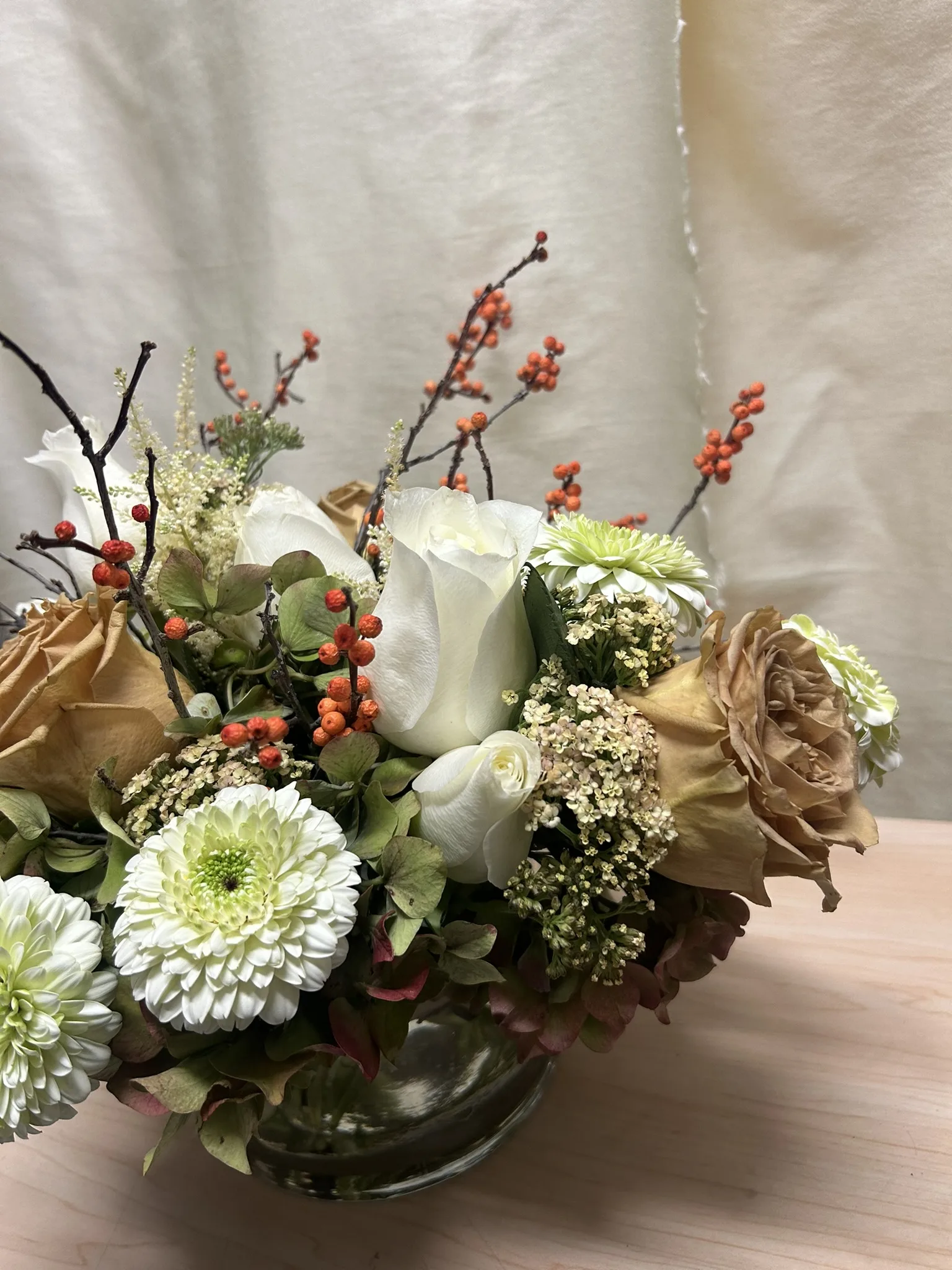Holiday/winter centerpiece Holiday/winter centerpiece