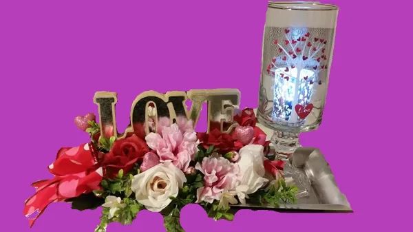 Light of My Life Fresh Flowers with Keepsake Candle Holder