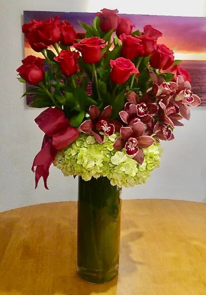 Majestic Two Dozen Rose Arrangement