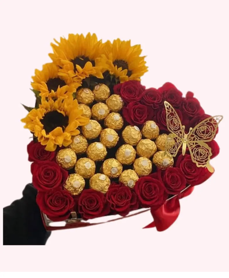 Large box of sunshine in a heart anniversary Large box of sunshine in a heart anniversary