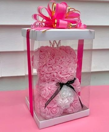 Pink Rose Bear – A Timeless Token of Love