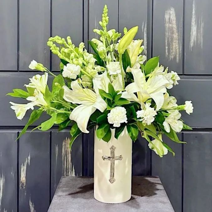 Cross of Comfort Vased Arrangement for Mora