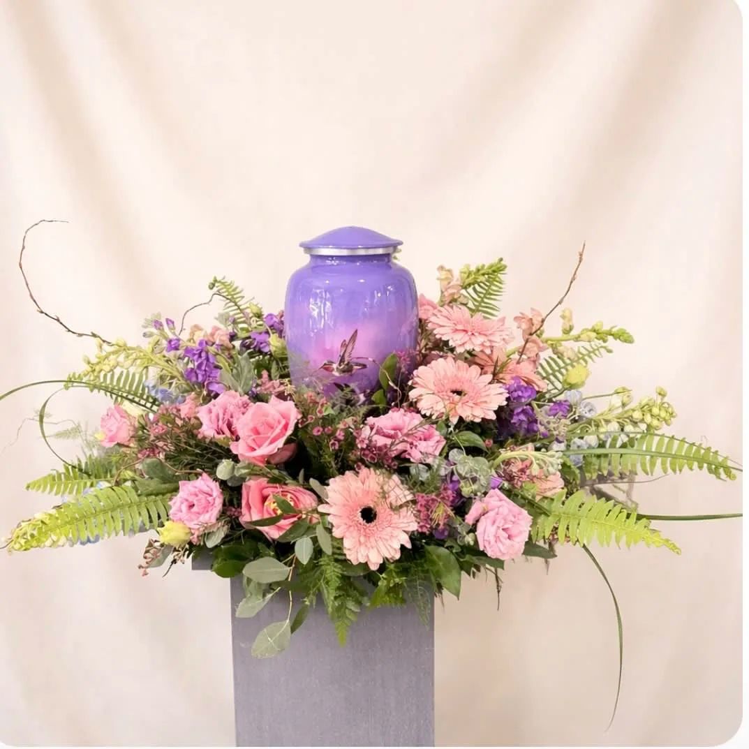 Precious Lavender and Pink Urn Surround for Mora MN