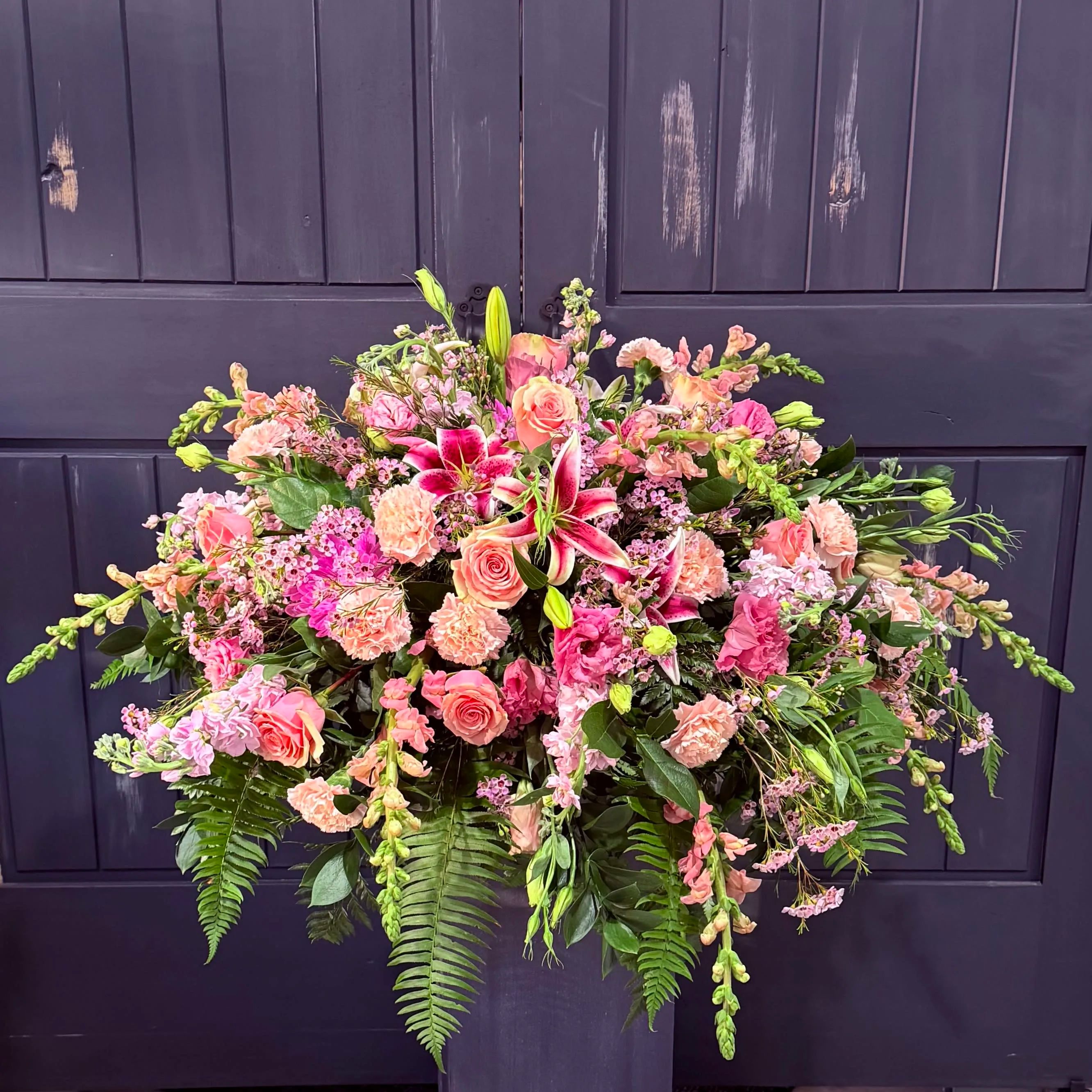 Pretty Pink Lady Casket Spray