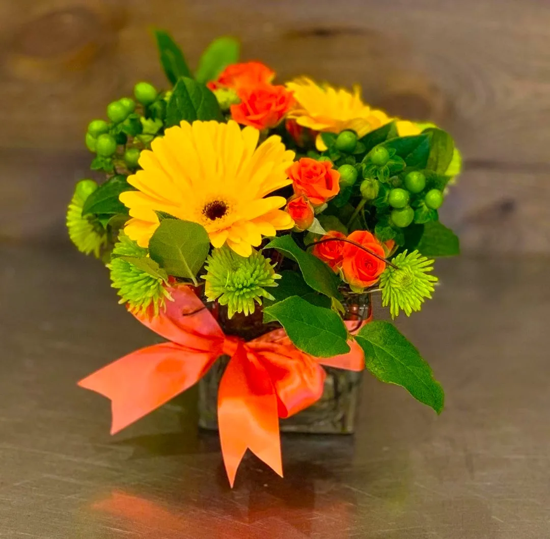 Citrus Sunrise Cube arrangement for Mora MN Citrus Sunrise Cube arrangement for Mora MN