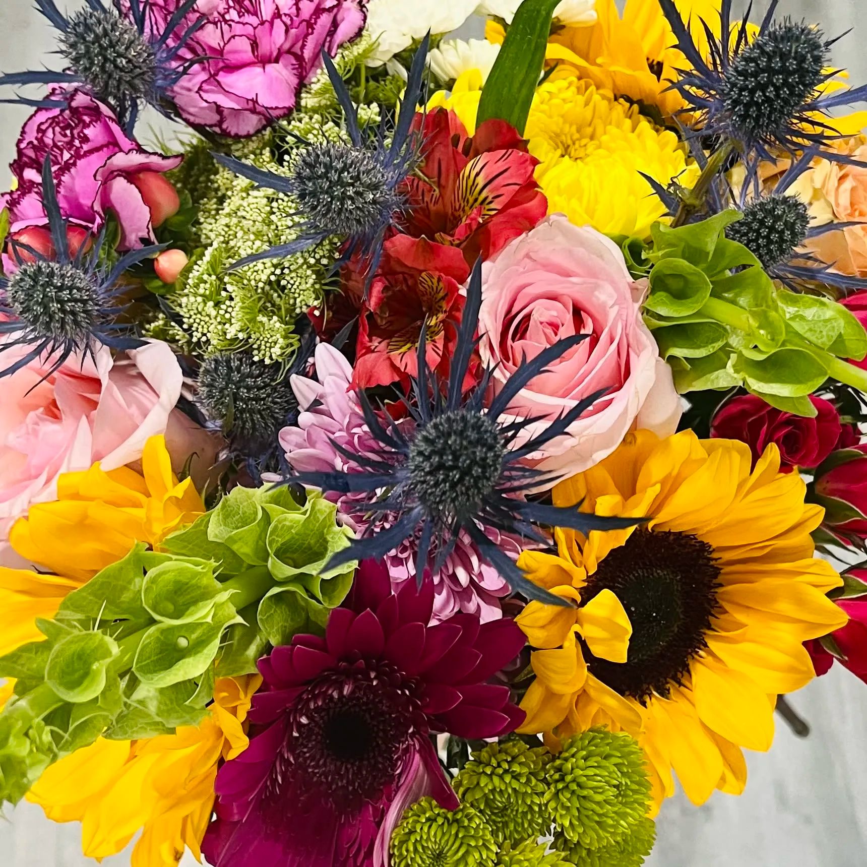 Designers Choice Colorful Vased Arrangement