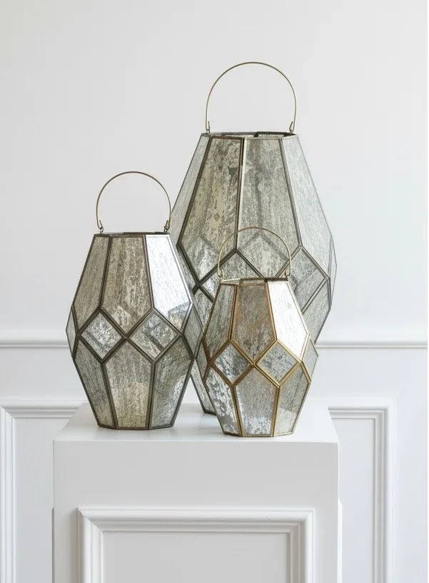 Aurora Mercury Glass Lantern Aurora Mercury Glass Lantern