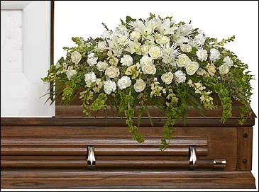TRANQUILITY CASKET SPRAY Funeral Flowers TRANQUILITY CASKET SPRAY Funeral Flowers