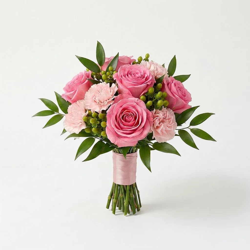 Homecoming Mini Bouquet Pink Roses/Carnations Homecoming Mini Bouquet Pink Roses/Carnations