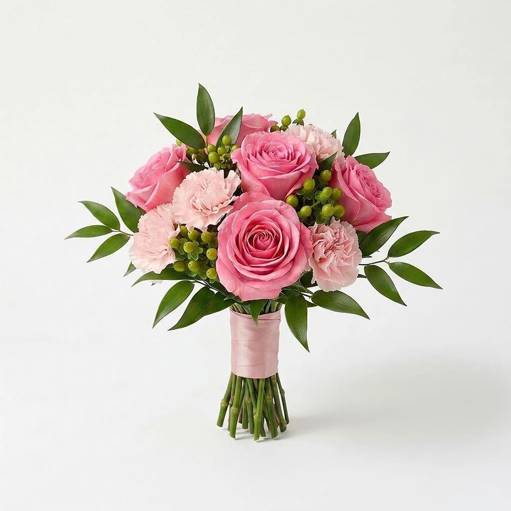 Homecoming Mini Bouquet Pink Roses/Carnations