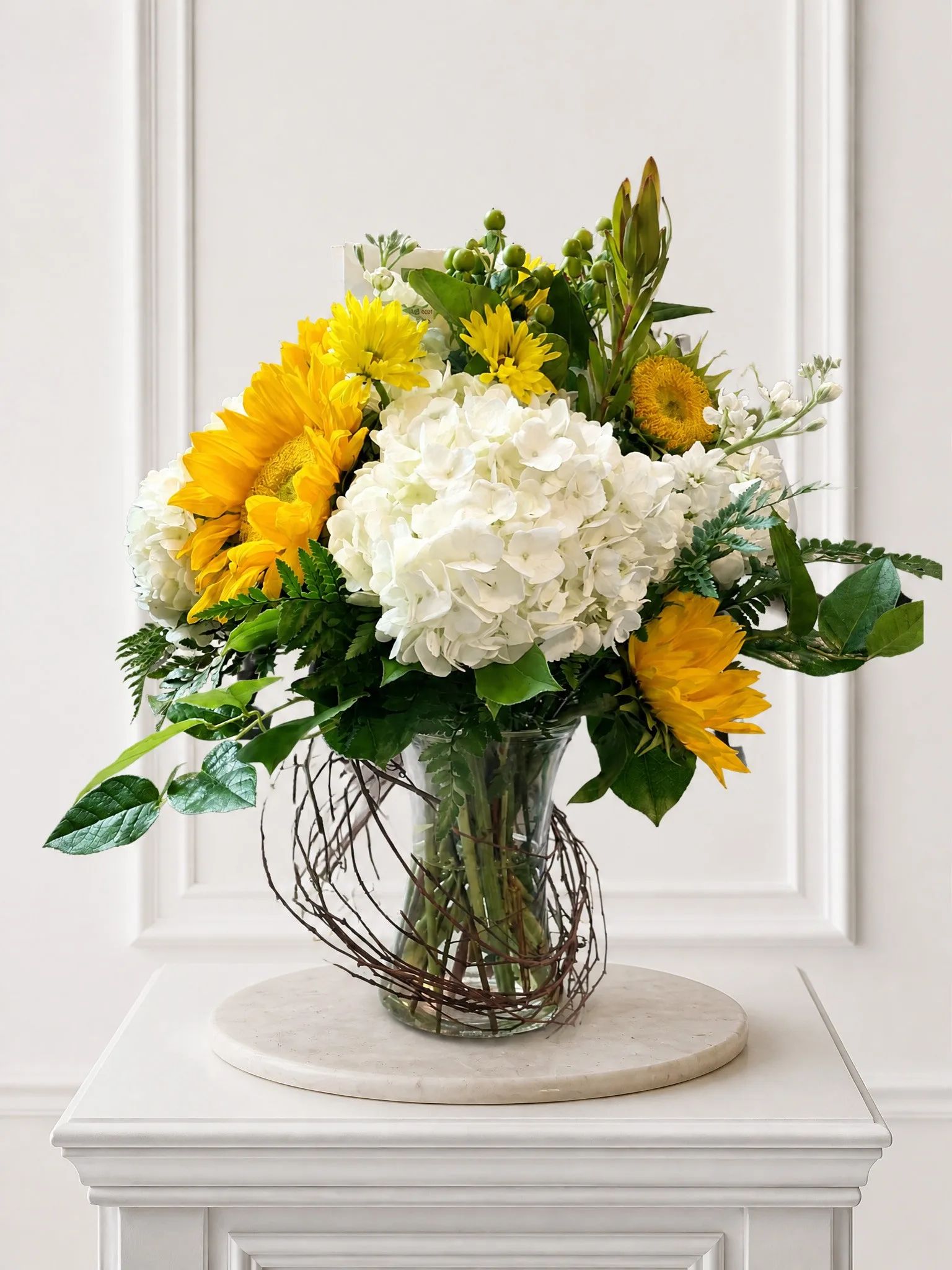 Gentle Hug Vine Wrapped Vase Arrangement