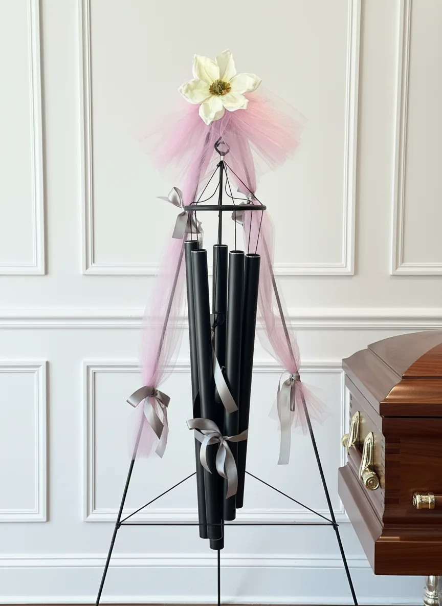 Memory Wind Chimes 39" Medium Tone All Black Memory Wind Chimes 39" Medium Tone All Black