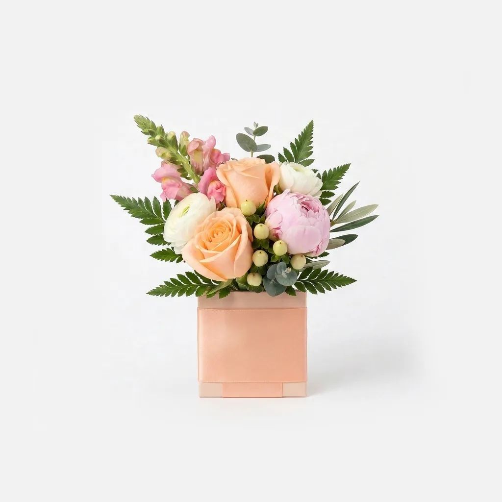 Homecoming Flower Pocketsquare Peach Rose